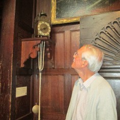 The Cromwellian one-armed pendulum clock still ticks away accurately after all these years