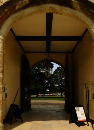 Looking out of the front gate at Knole. In the 1930s the Pattendens' flat was on the right, the Pluckroses' through a now blocked-up doorway on the left.
