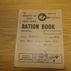 Margaret Beavin's ration book
