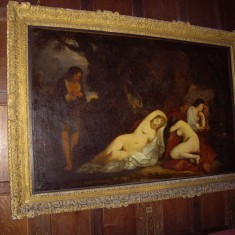 Mould on painting of Cimon and Iphigenia at Knole Cimon and Iphigenia, by Sir Peter Lely