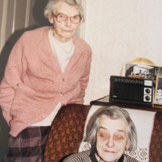 The Hodder sisters: Lucy, aged 91 (standing) and Agnes, aged 87 (sitting)