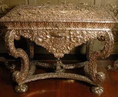 King's Room silver table at Knole