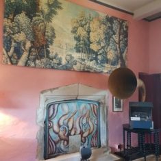 Furnishings in Eddy Sackville-West's music room faithful to the period Furnishings in Eddy Sackville-West's music room faithful to the 1940s and 50s