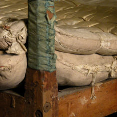 The James II Bed mattresses before conservation