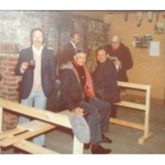 Stonemasons, gardeners and workmen relax in the carpenters' yard room | courtesy of Alan Grubb