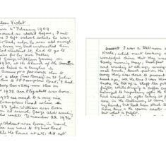 Kathleen Violet Stillman's hand-written memories of working as Still Room maid at Knole  | courtesy of Audrey Longley
