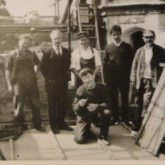 Knole Estate bricklayers, lead and wood workers with Foreman Fred Piercy (second from left)