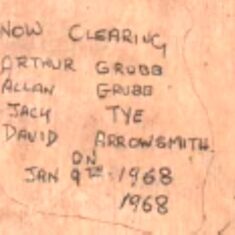 Graffito_SB41 Snow clearing was a team effort, as shown by the names recorded in the Knole Attics