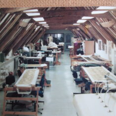 Needlework Room_completed c1975 From a bare attic to a fully functioning Needlework Room where the Knole King's bed was conserved. This was one of David's biggest carpentry and joinery projects