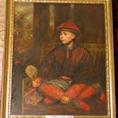 Huang Ya Dong (Wang-Y-Tong) (b. c. 1753- fl. in England 1770/76) by Sir Joshua Reynolds PRA (Plympton 1723 - London 1792) Reynolds's portrait of Huang Ya Dong, before conservation treatment | NT/Jane Mucklow